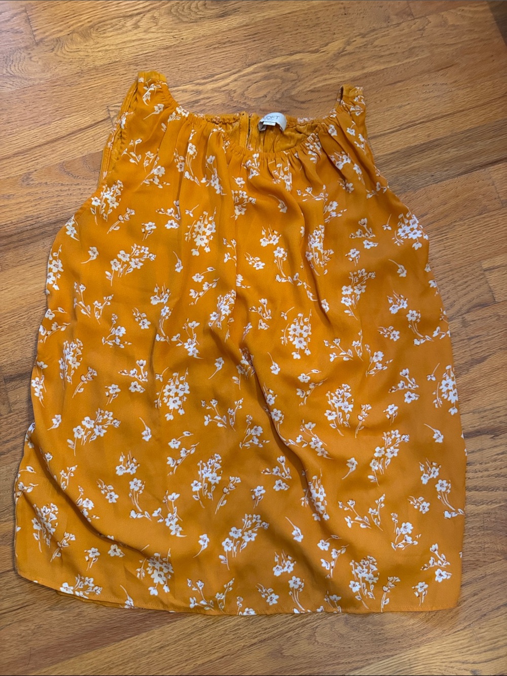 Loft Floral Elastic Waist Shirt - XL
